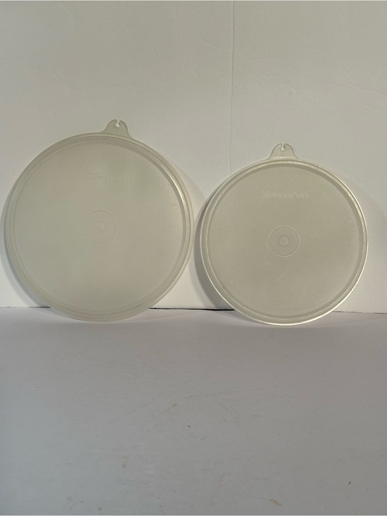 Tupperware Other - Vintage Lot Of 2 Tupperware Sheer Clear Replacement Lids 227 & 238 Preowned